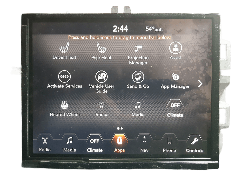 uconnect 8.4 Panasonic проблемы с дисплеем